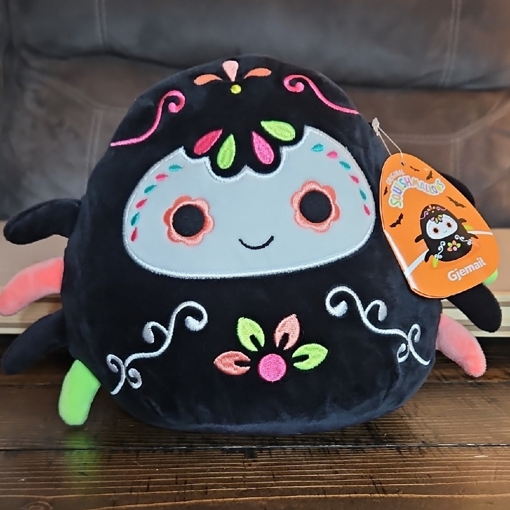 8" Gjemail The Spider Day Of The Dead Squishmallow 2022